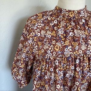 everlane floral mini dress